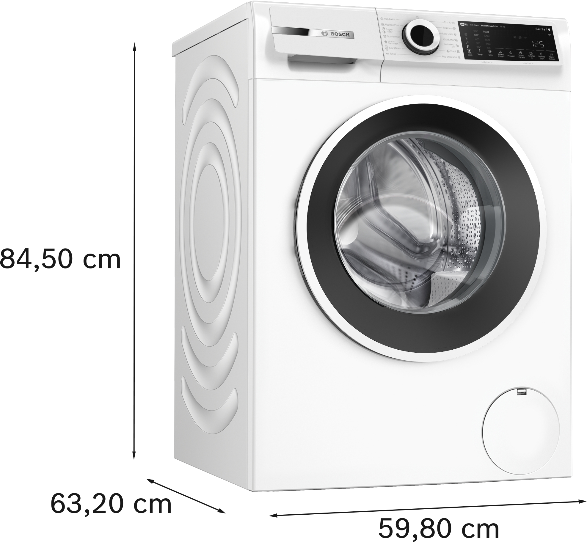 Serija 6, Mašina za pranje veša, punjenje spreda, 10 kg, max. 1400 obrtaja u minuti, WGJ25401BY