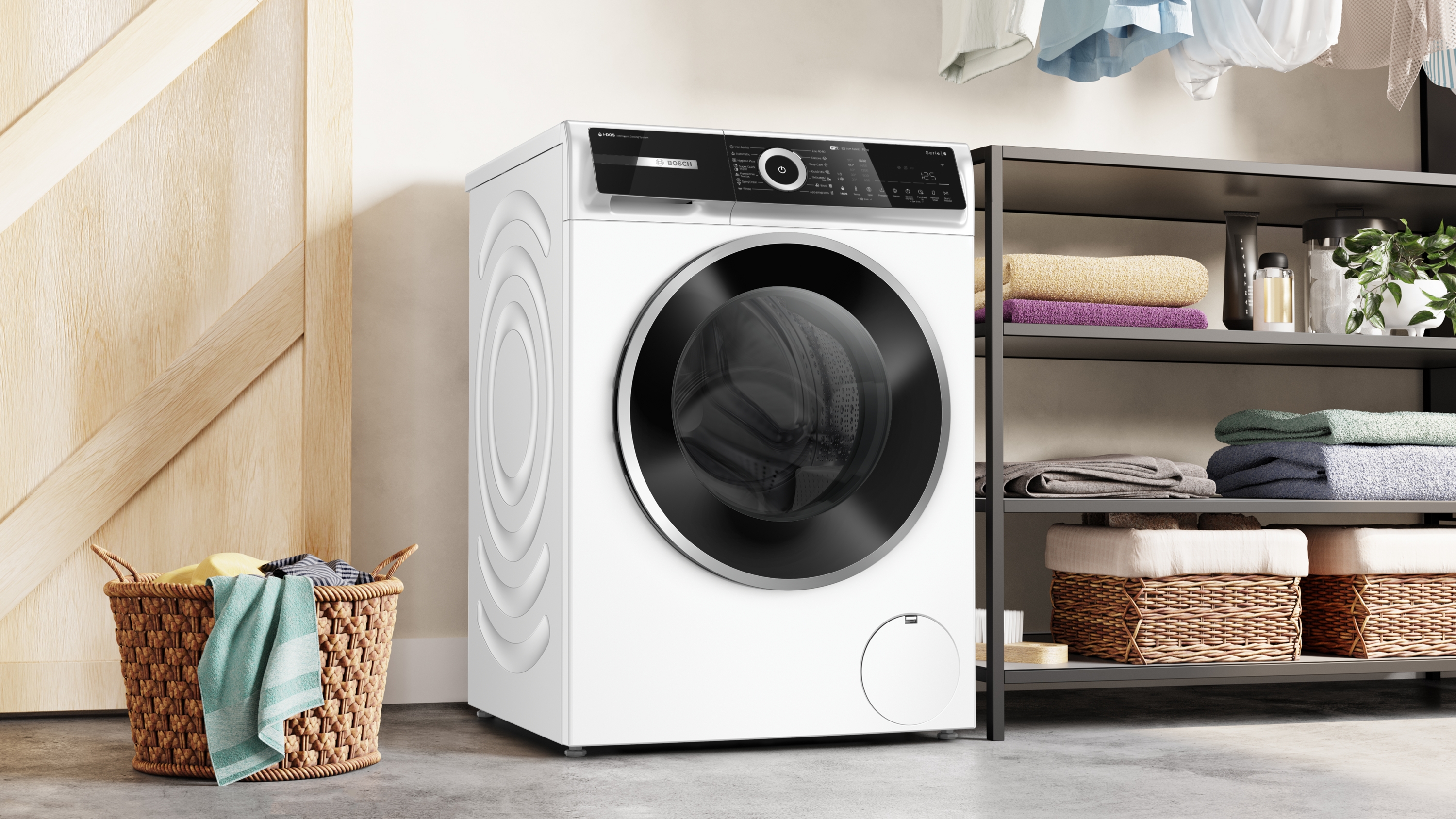 Series 6, washing machine, frontloader fullsize, 10 kg, 1600 rpm, WGN256A0BY