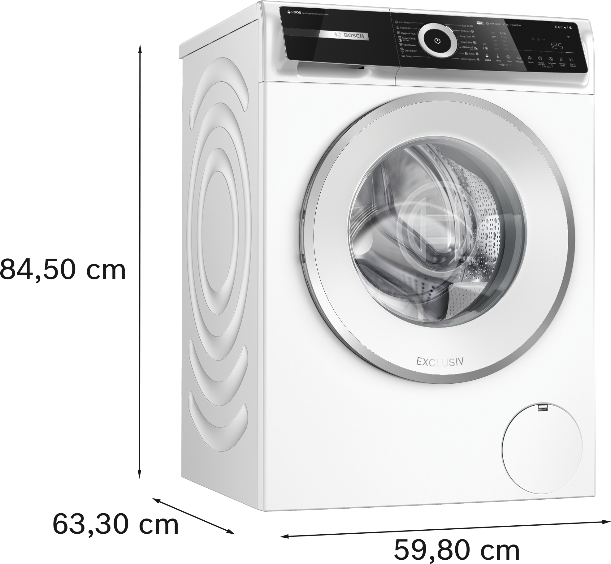 Series 6, washing machine, frontloader fullsize, 11 kg, 1400 rpm, WGN264A0BY