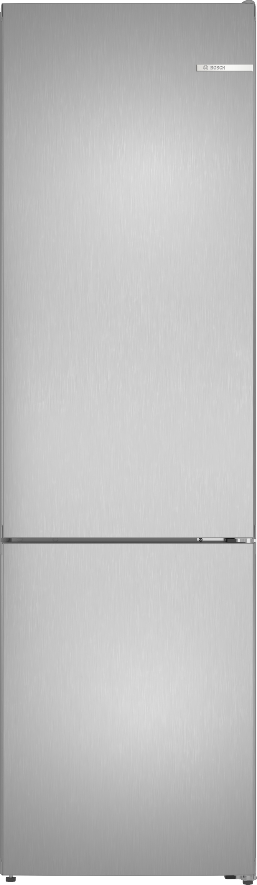 Series 4, free-standing fridge-freezer with freezer at bottom, 203.2 x 59.5 cm, Stainless steel look, KGN39VLCK