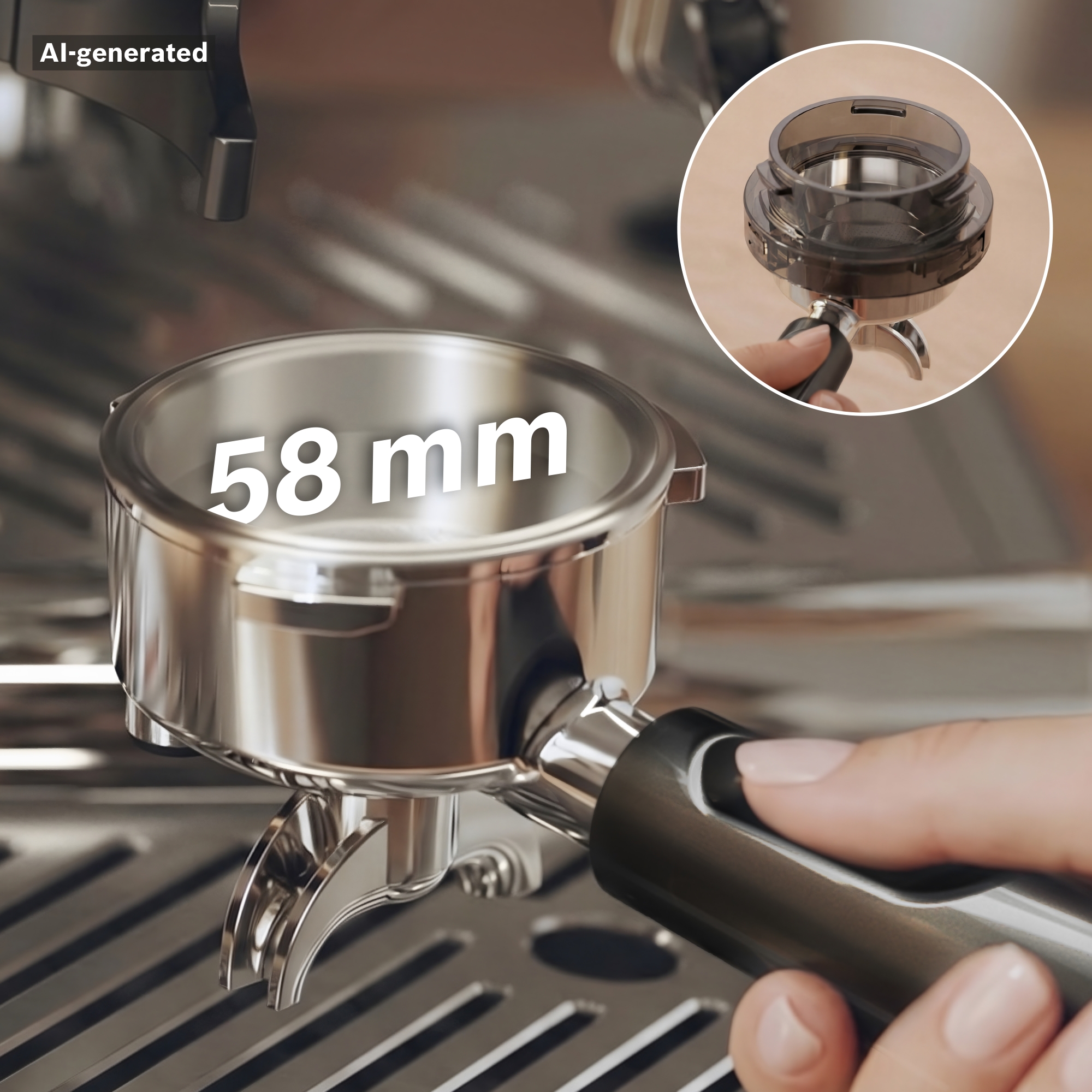 Serija 4, Semi Automatic Coffee Maker, Nerđajući čelik, PFE403C3