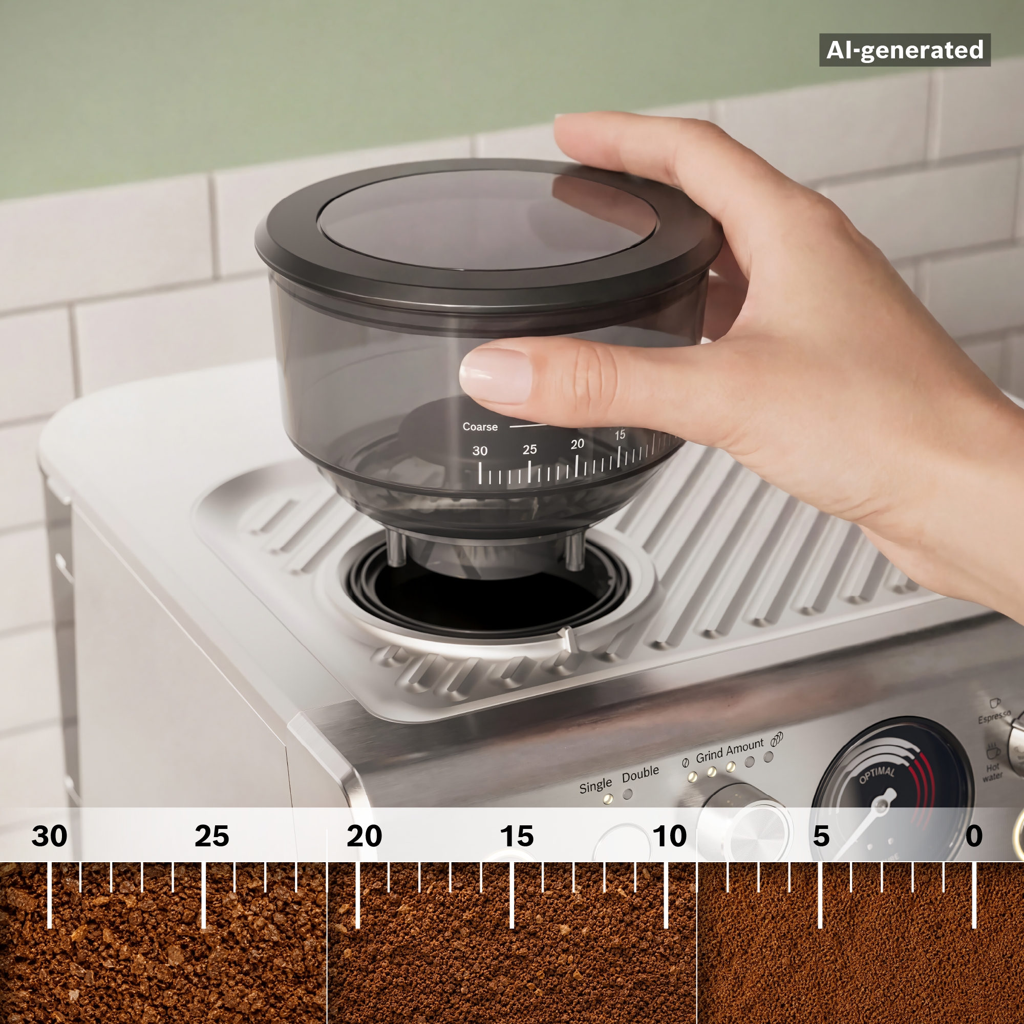 Serija 4, Semi Automatic Coffee Maker, Nerđajući čelik, PFE403C3