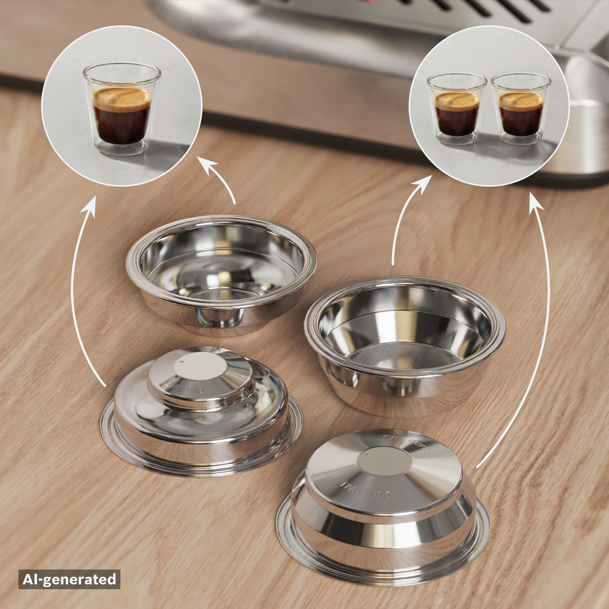 Serija 4, Semi Automatic Coffee Maker, Nerđajući čelik, PFE403C3