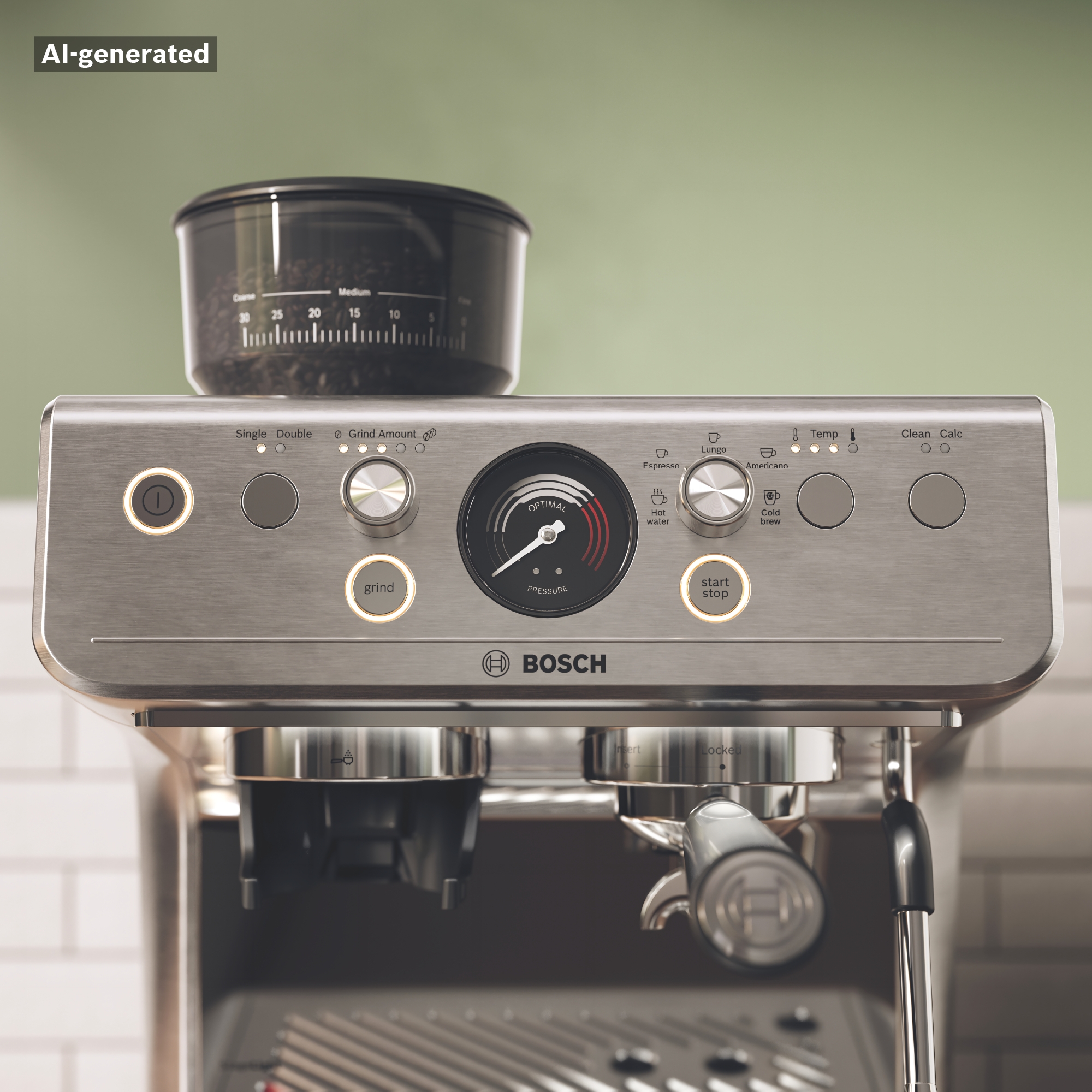 Serija 4, Semi Automatic Coffee Maker, Nerđajući čelik, PFE403C3