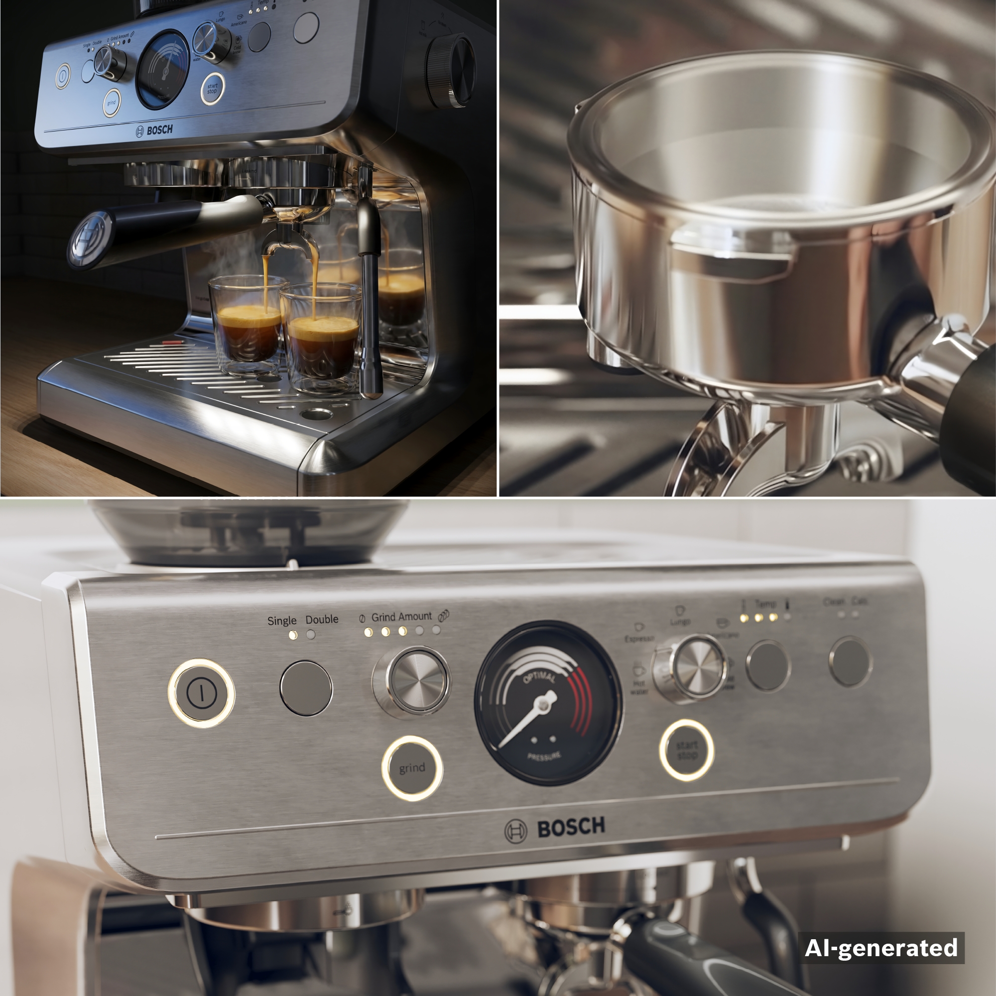 Serija 4, Semi Automatic Coffee Maker, Nerđajući čelik, PFE403C3