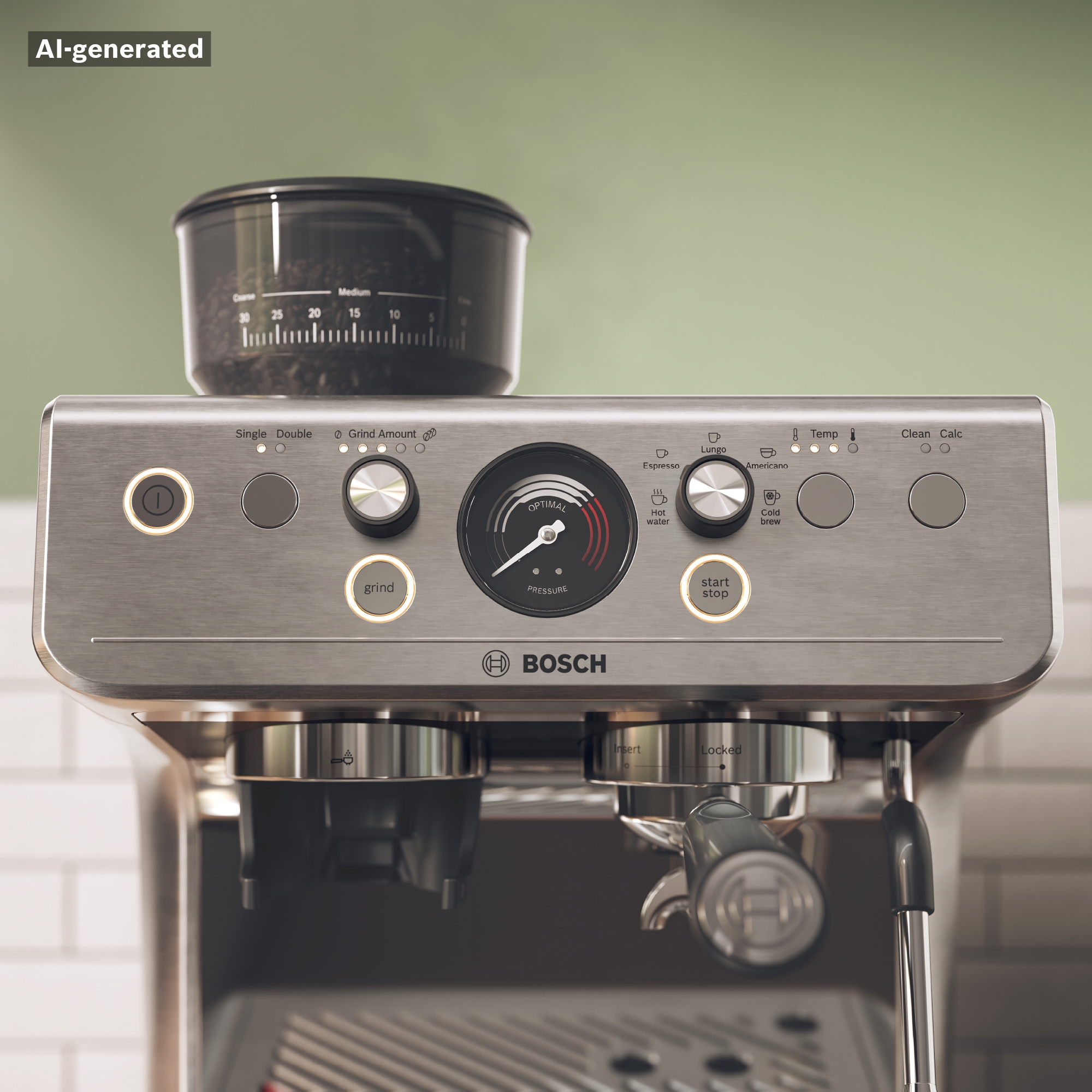 Series 4, Semi Automatic Coffee Maker, Stainless steel, PFE401B3