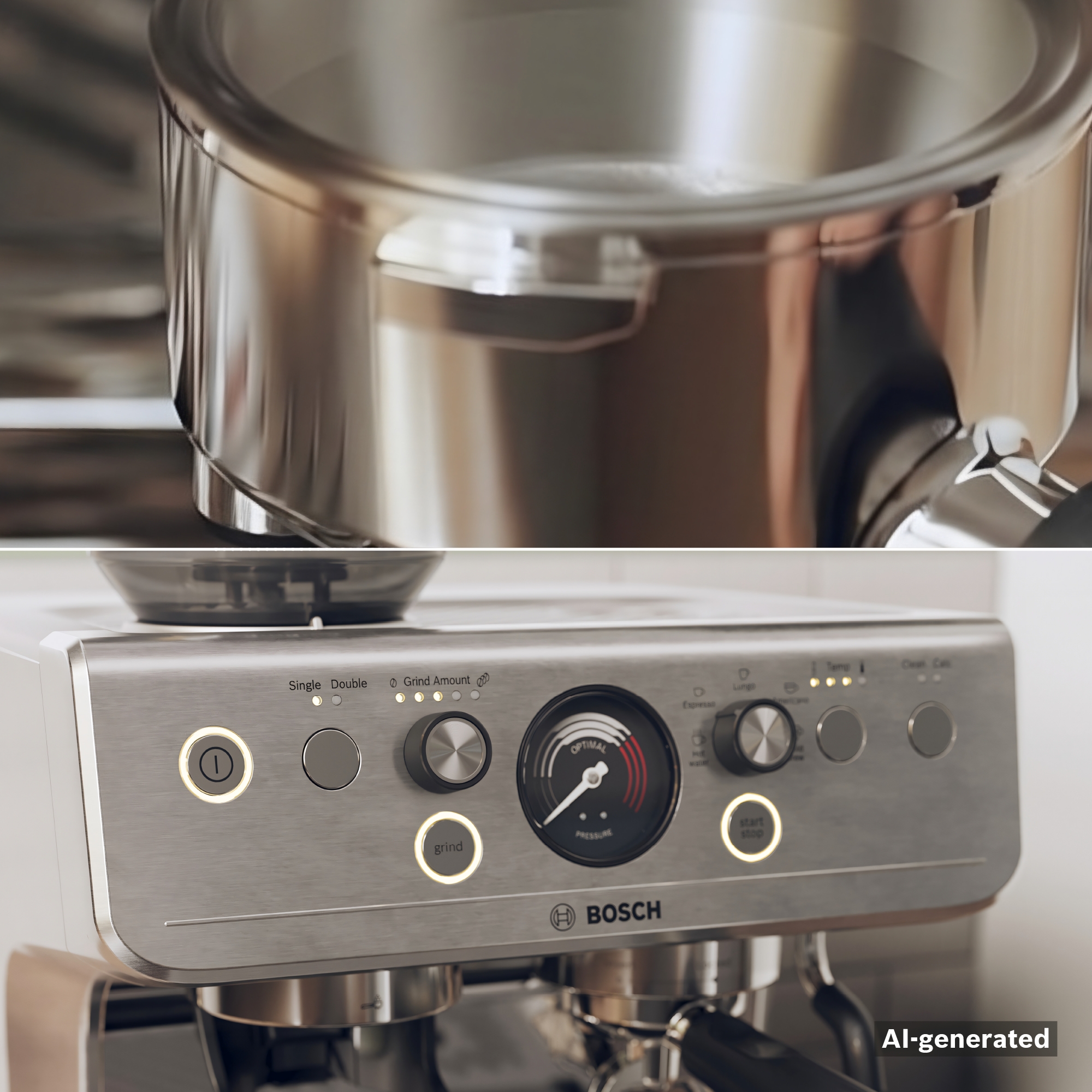 Series 4, Semi Automatic Coffee Maker, Stainless steel, PFE401B3