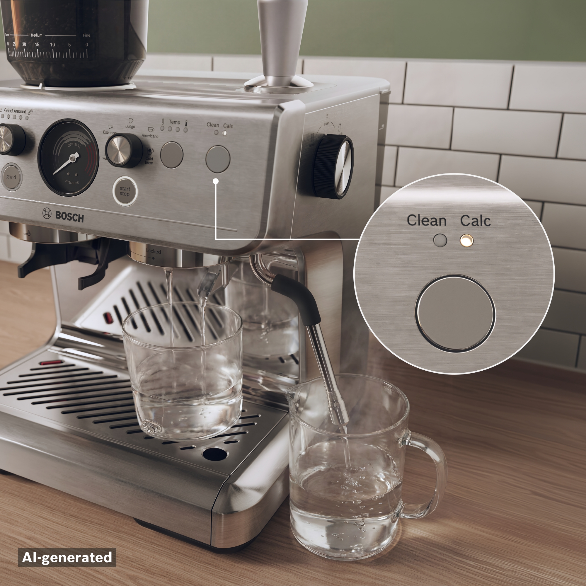 Series 4, Semi Automatic Coffee Maker, Stainless steel, PFE401B3