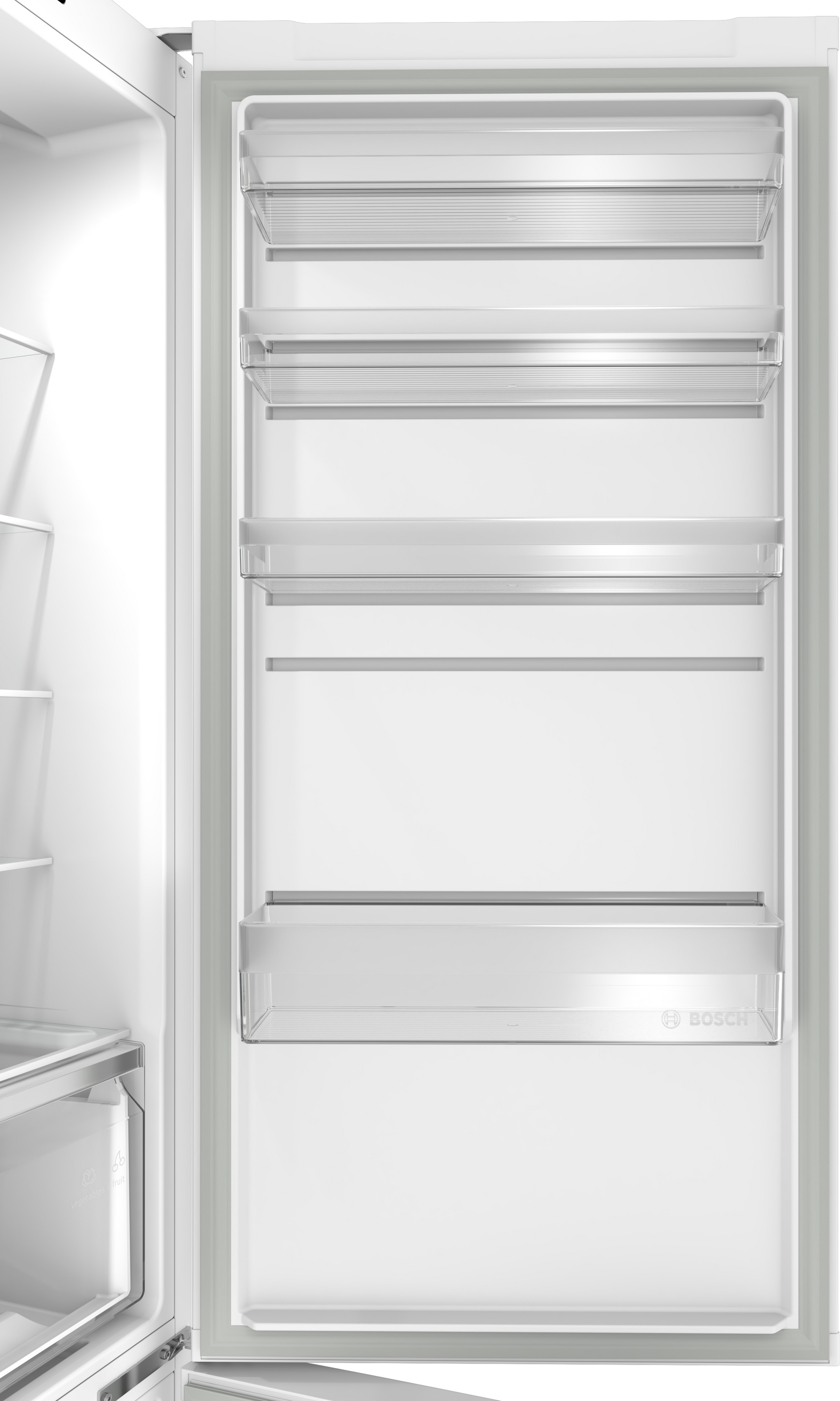 Series 2, free-standing fridge-freezer with freezer at bottom, 203.2 x 59.5 cm, White, Total No Frost, KGN39NWDK