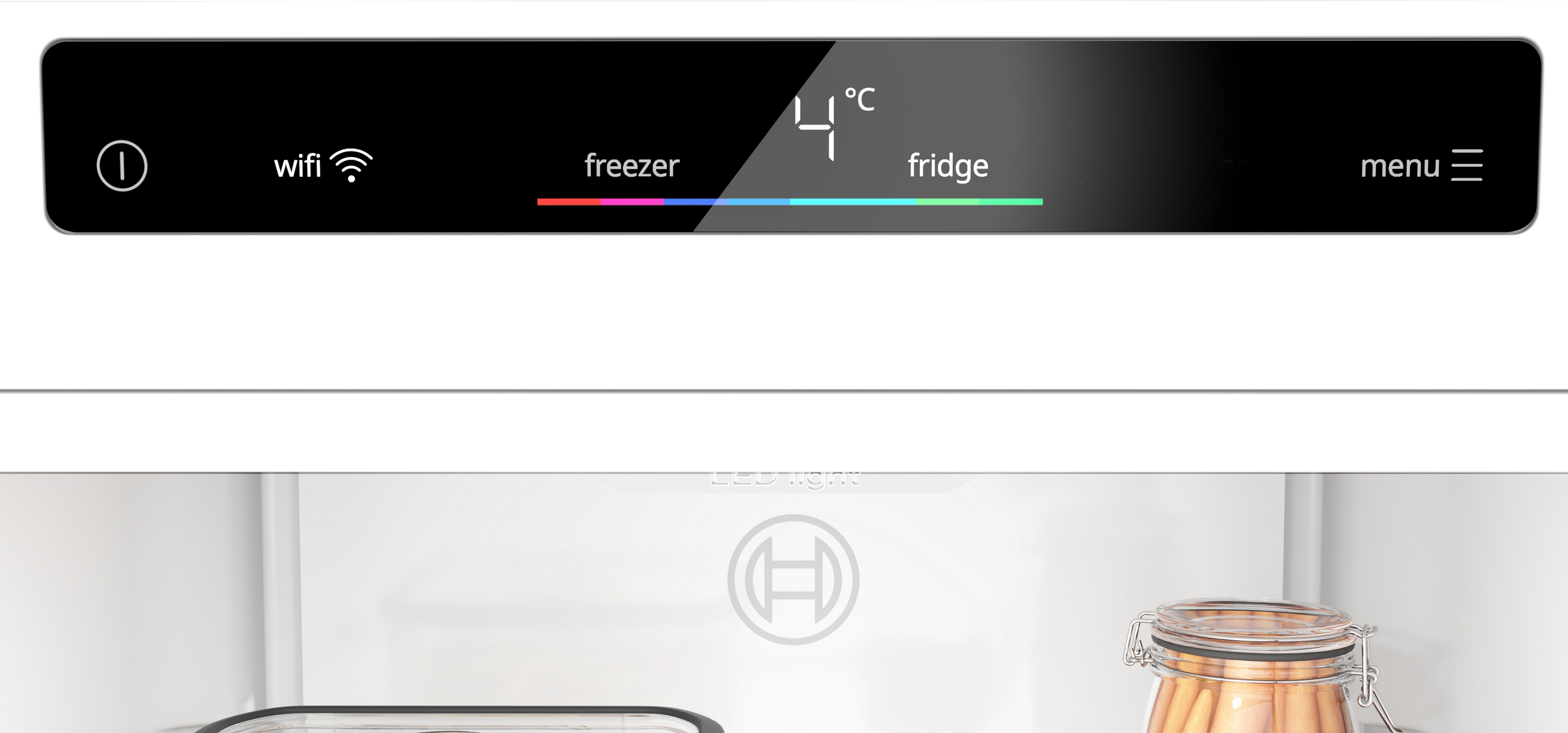 Series 4, free-standing fridge-freezer with freezer at bottom, 203.2 x 59.5 cm, Stainless steel look, KGN39VLCW