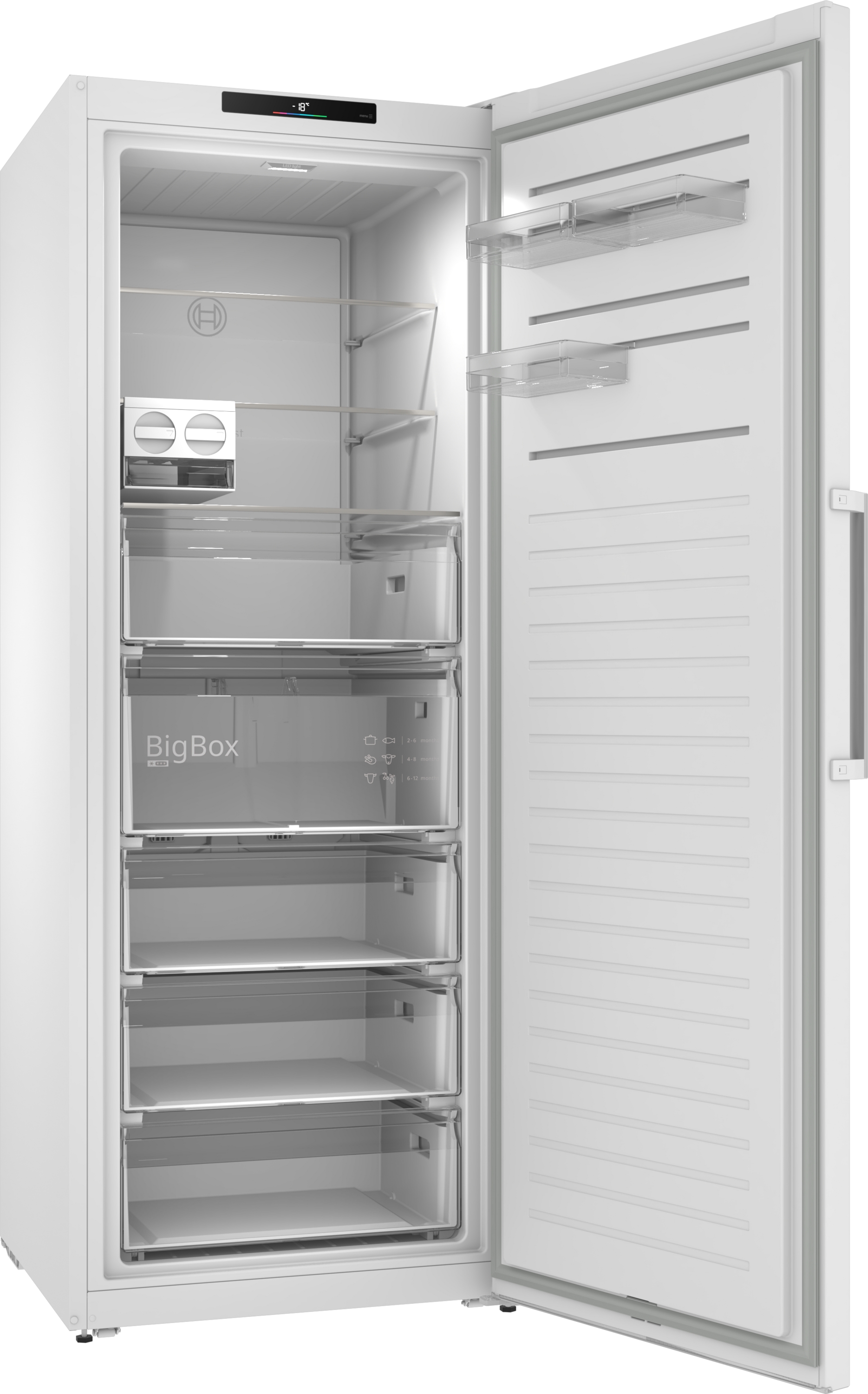 Series 4, free-standing freezer, 186.2 x 69.5 cm, White, GSN566WCG