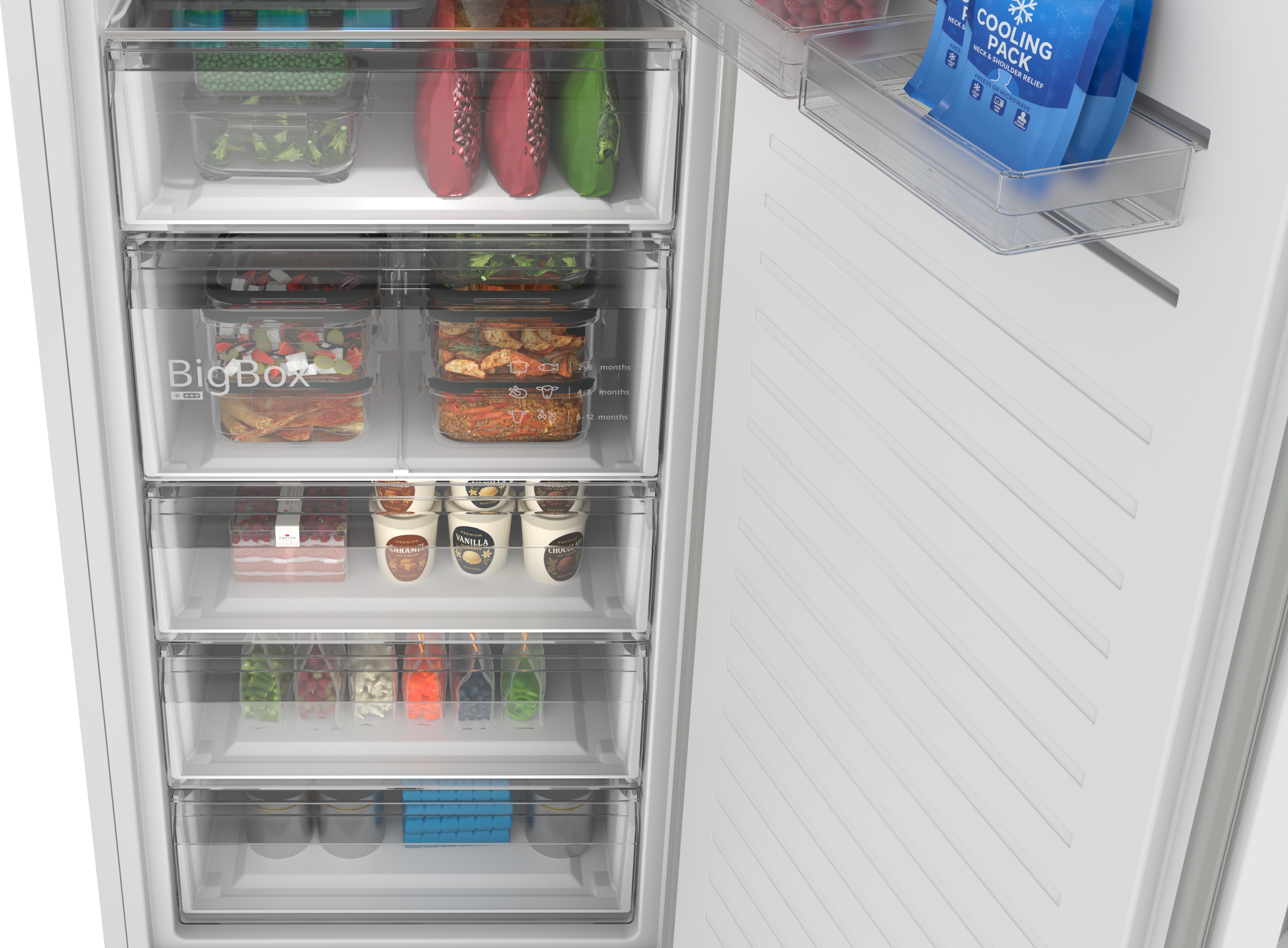 Series 4, free-standing freezer, 161.2 x 69.5 cm, White, GSN51VWDG
