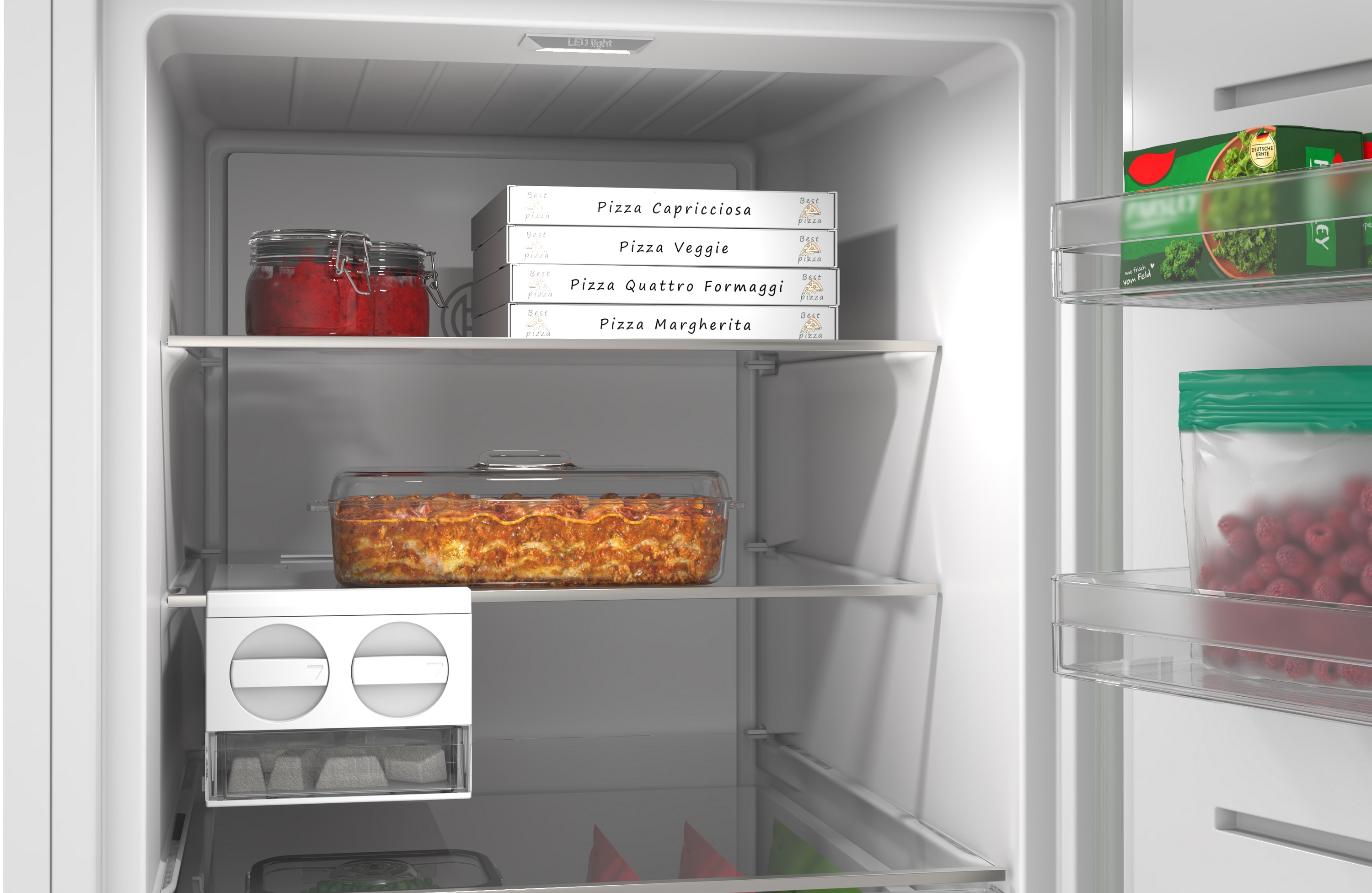 Series 4, free-standing freezer, 186.2 x 69.5 cm, White, GSN566WCG