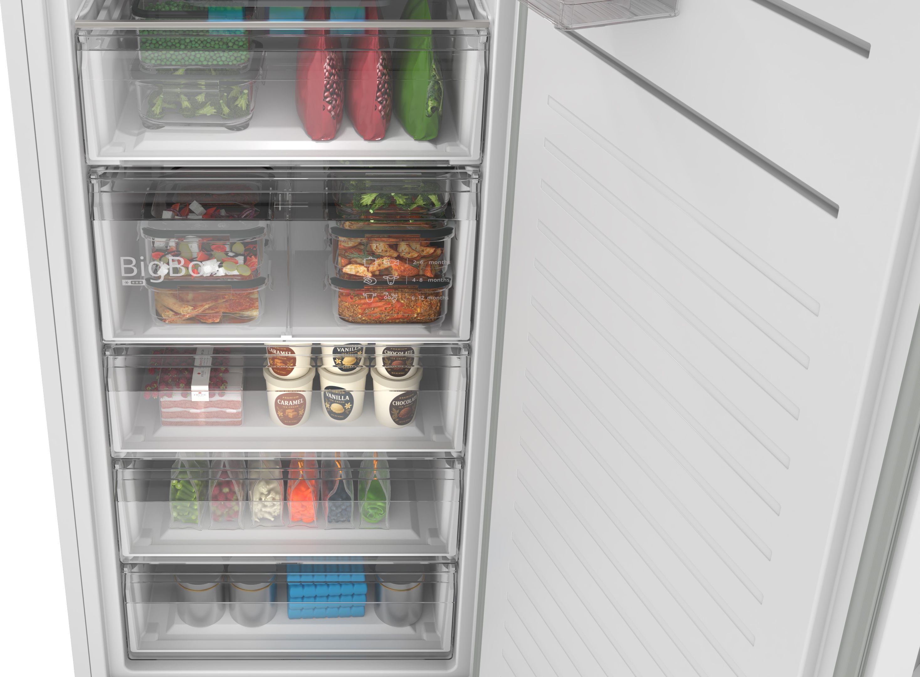 Series 4, free-standing freezer, 186.2 x 69.5 cm, White, GSN56VWDG