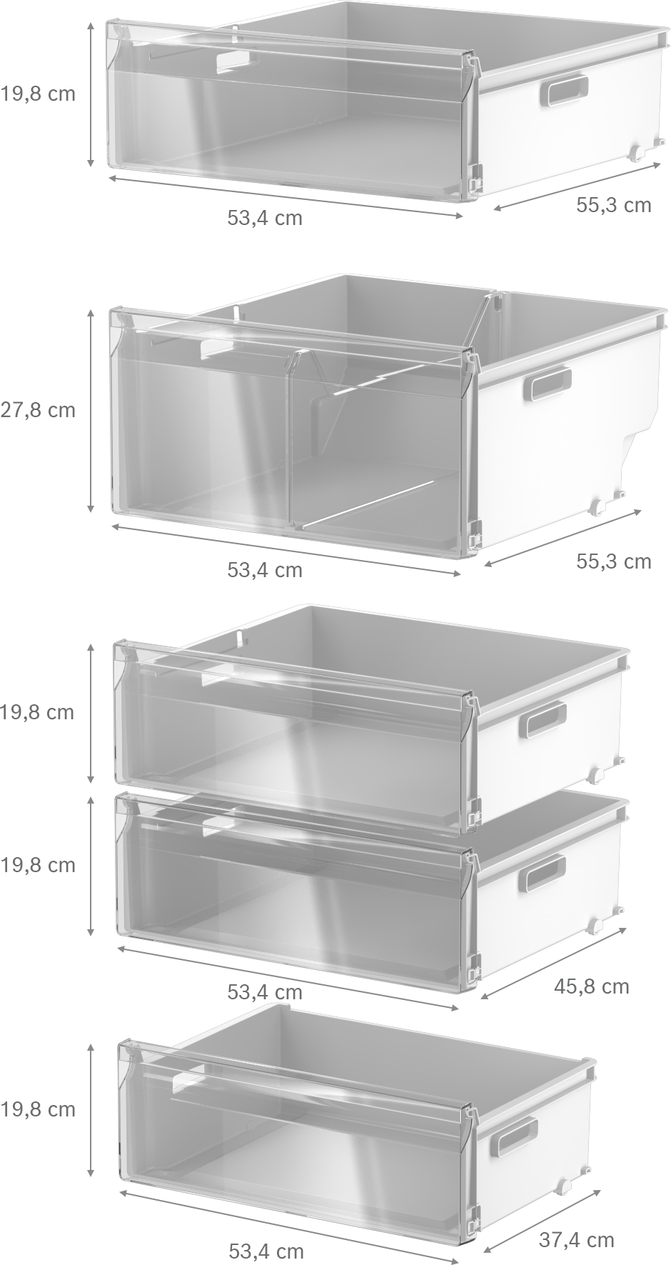 Series 4, free-standing freezer, 186.2 x 69.5 cm, White, GSN566WCG