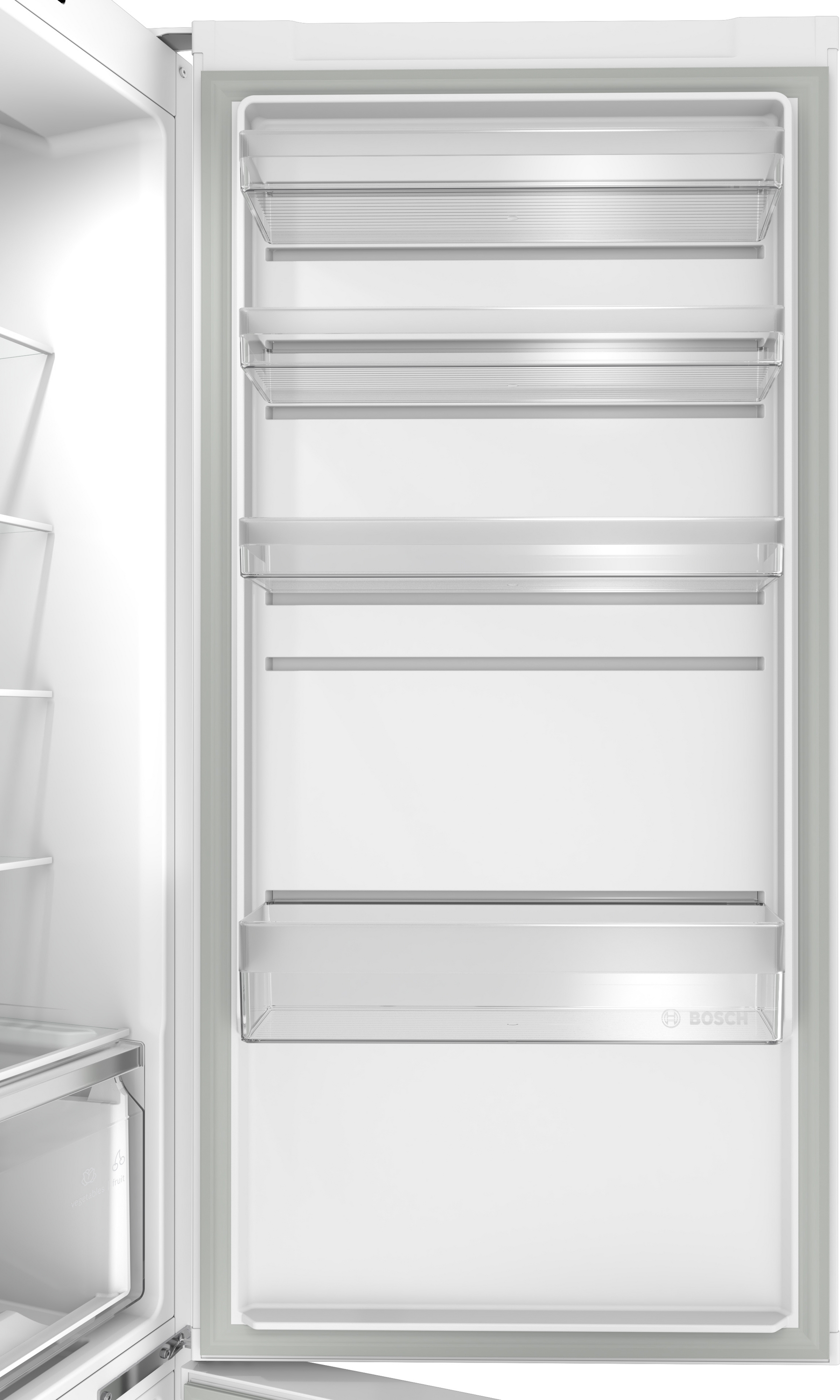 Series 2, free-standing fridge-freezer with freezer at bottom, 203.2 x 59.5 cm, White, Total No Frost, KGN39TWEK